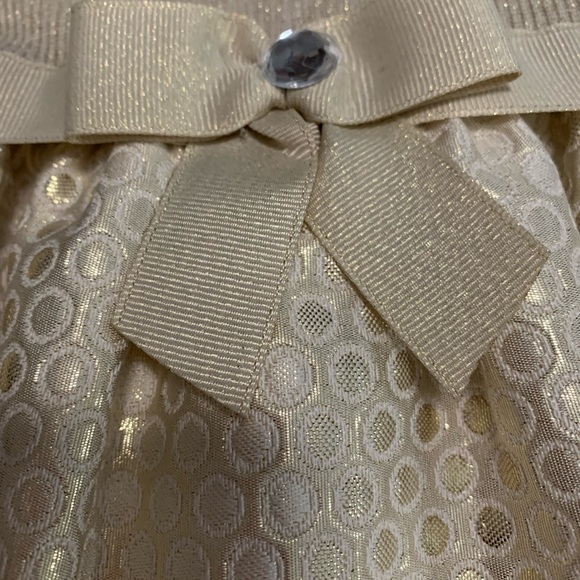 NWT Bonnie Jean Baby Girl Gold Fancy Dress - Size 12 Months - Picture 8 of 10